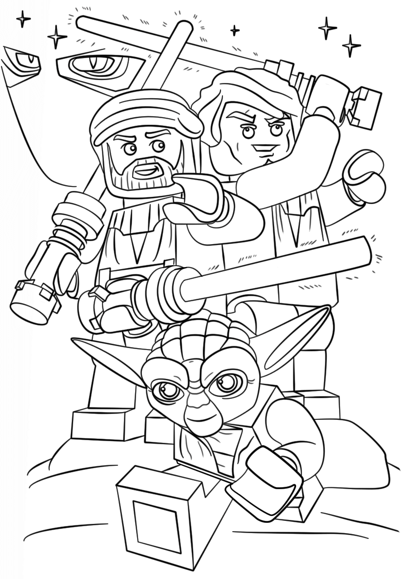 Coloriage Lego Star Wars Clone Wars - Star wars à imprimer