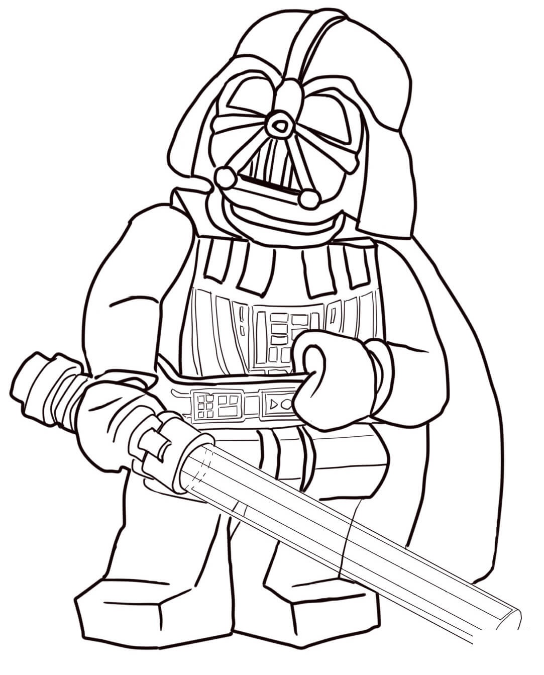 Coloriage Lego Star Wars Darth Vader - Star wars à imprimer