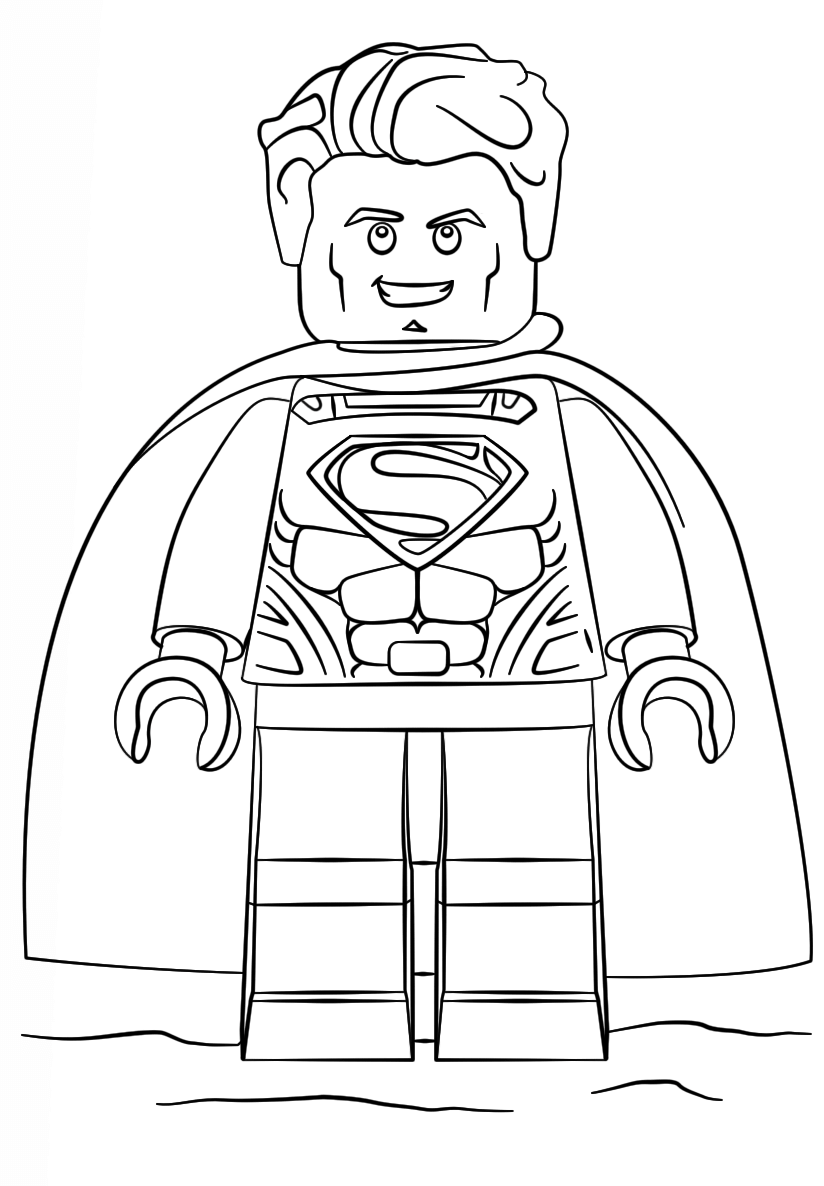 Coloriage Lego Superman Super Heroes - Lego Super Heroes à imprimer