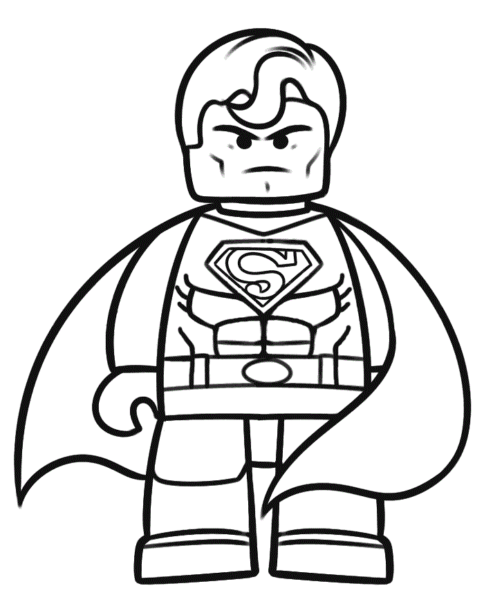 Coloriage Lego Superman - Lego à imprimer