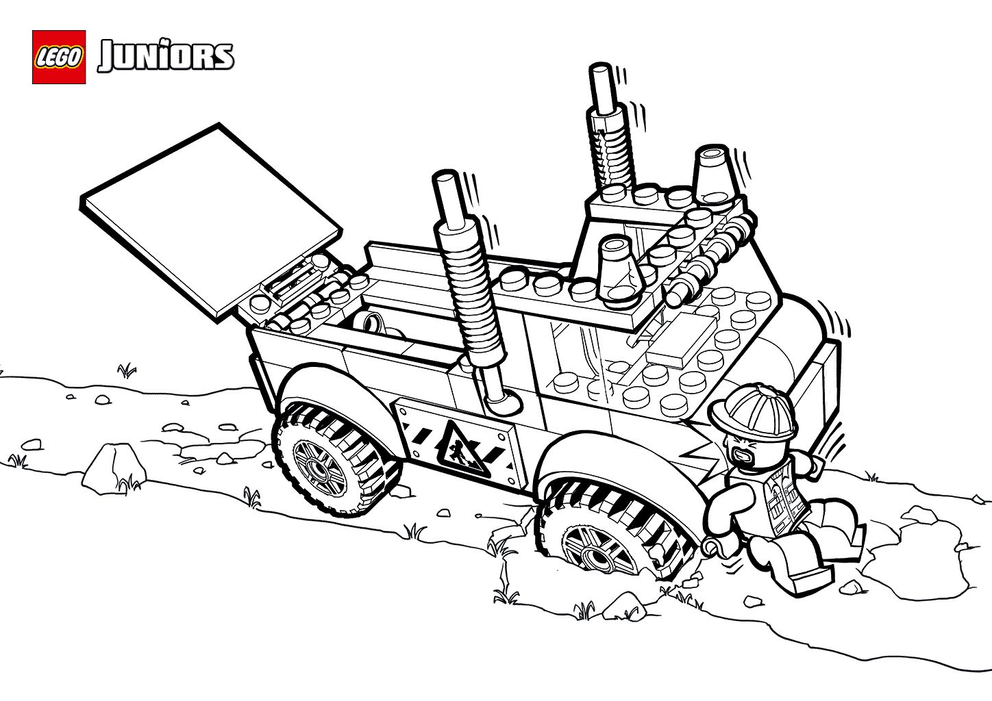 Coloriage Lego Truck - Lego junior à imprimer