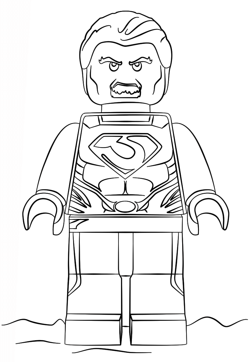 Coloriage Legoman Of Steel Super Heroes - Lego Super Heroes à imprimer