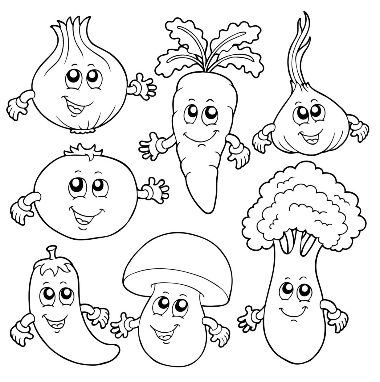 Coloriage Légumes Pour Le Repas Action De Grace - Action de grâce à imprimer