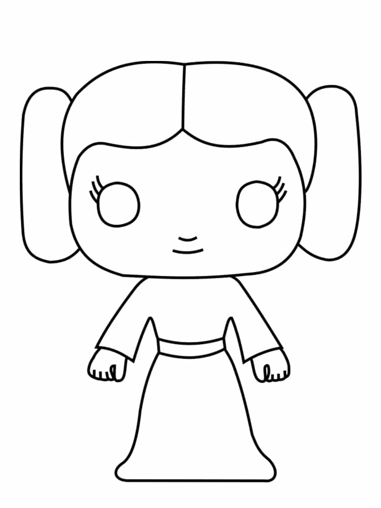 Coloriage Leia Organa - Star wars à imprimer