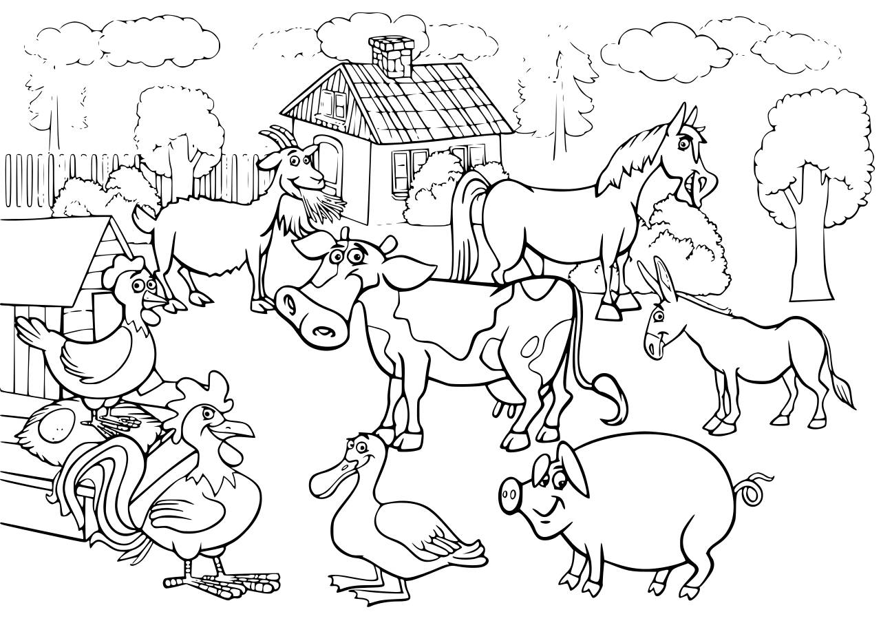 Coloriage Animaux de la ferme