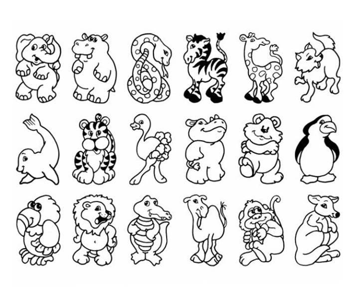 Coloriage Les Animaux Du Zoo - Animaux mignon à imprimer