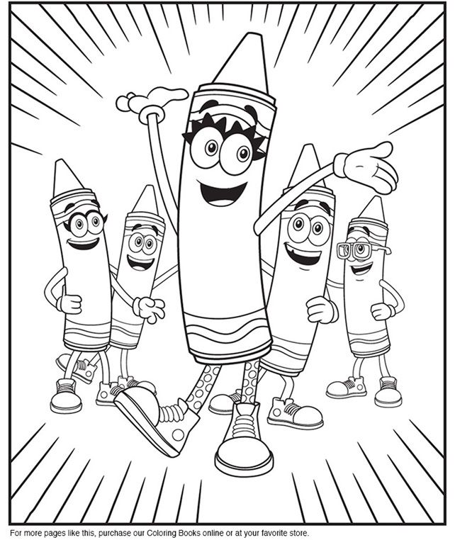 Coloriage Les Crayons Font La Fête Crayola - Crayola à imprimer
