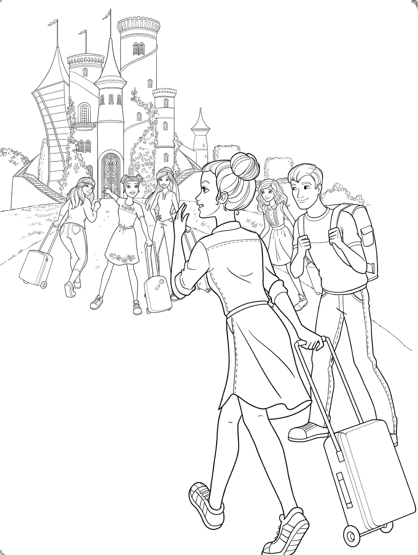 Coloriage Les Princesses Barbies Demenagent Au Royaume - Barbie princesse à imprimer
