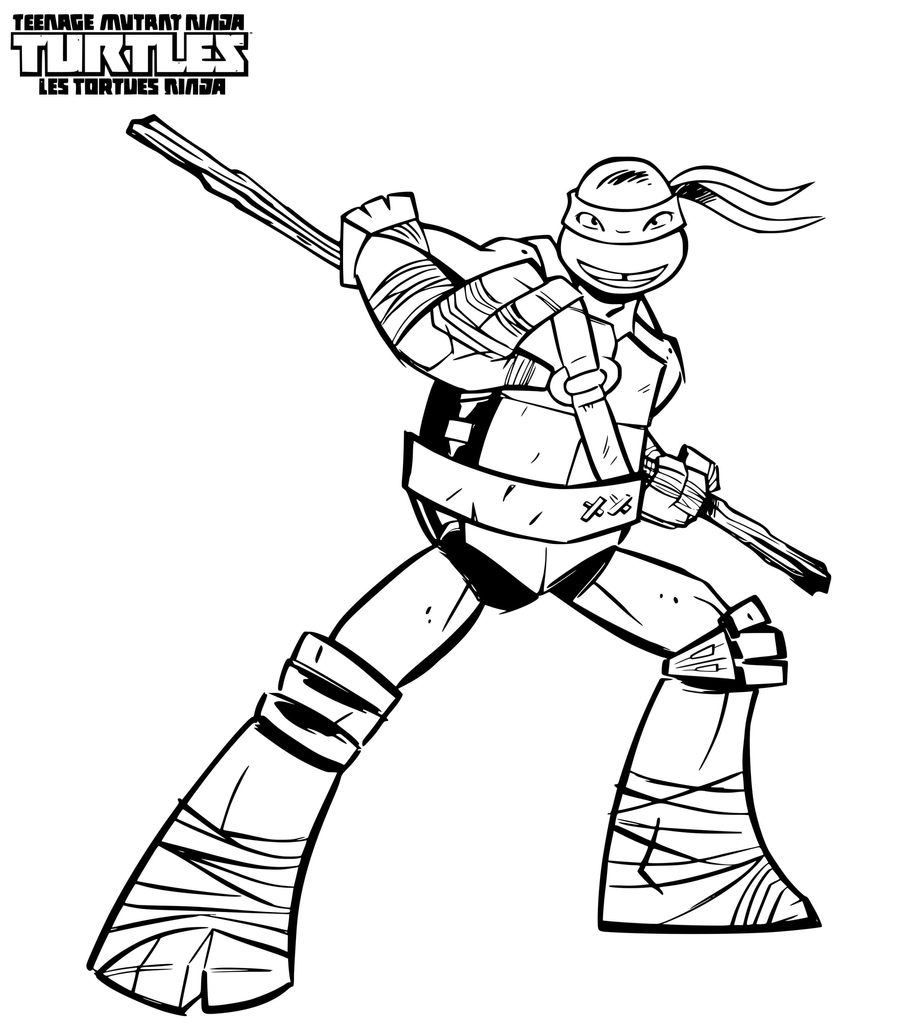 Coloriage Les Tortues Ninja - Ninja à imprimer
