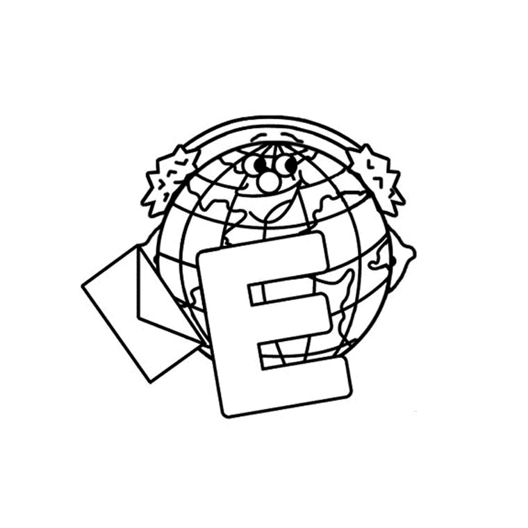 Coloriage Lettre E - Alphabet à imprimer