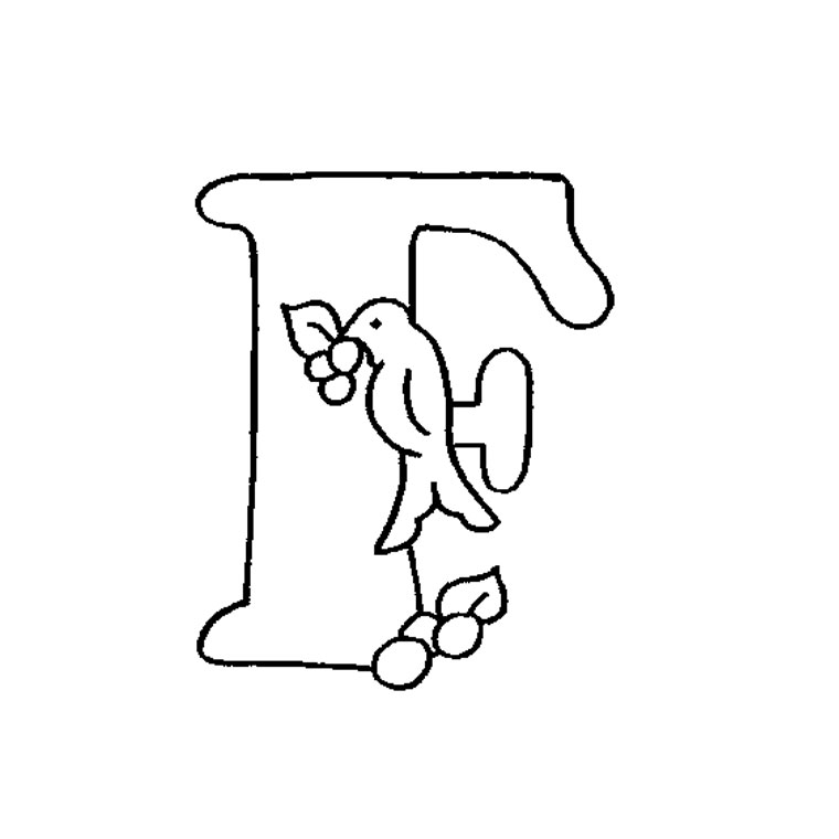 Coloriage Lettre F - Alphabet à imprimer