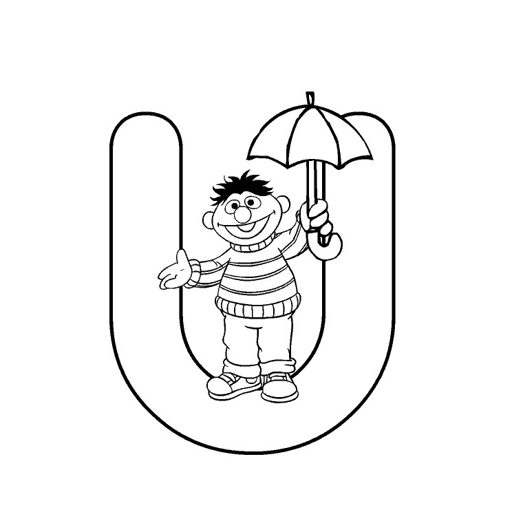 Coloriage Lettre U - Alphabet à imprimer