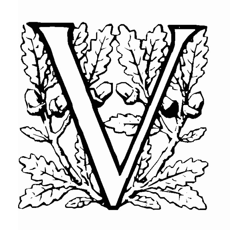 Coloriage Lettre V - Alphabet à imprimer