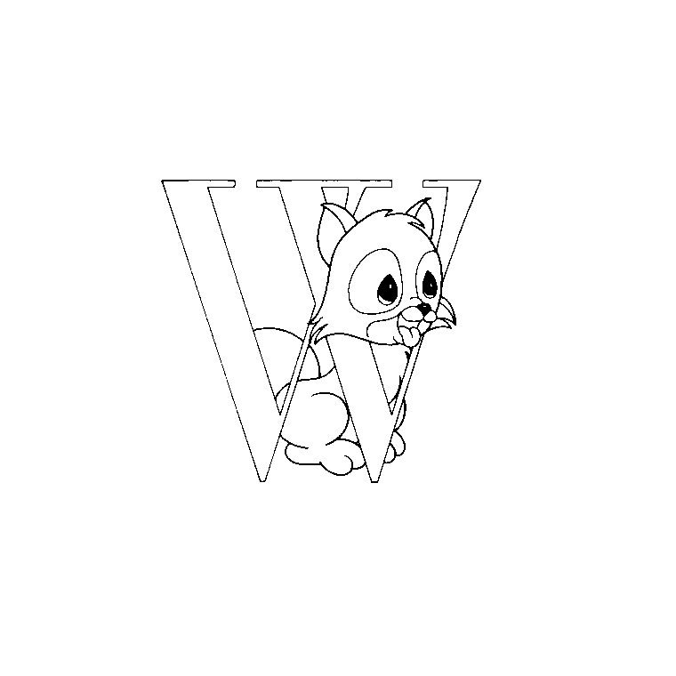 Coloriage Lettre W - Alphabet à imprimer