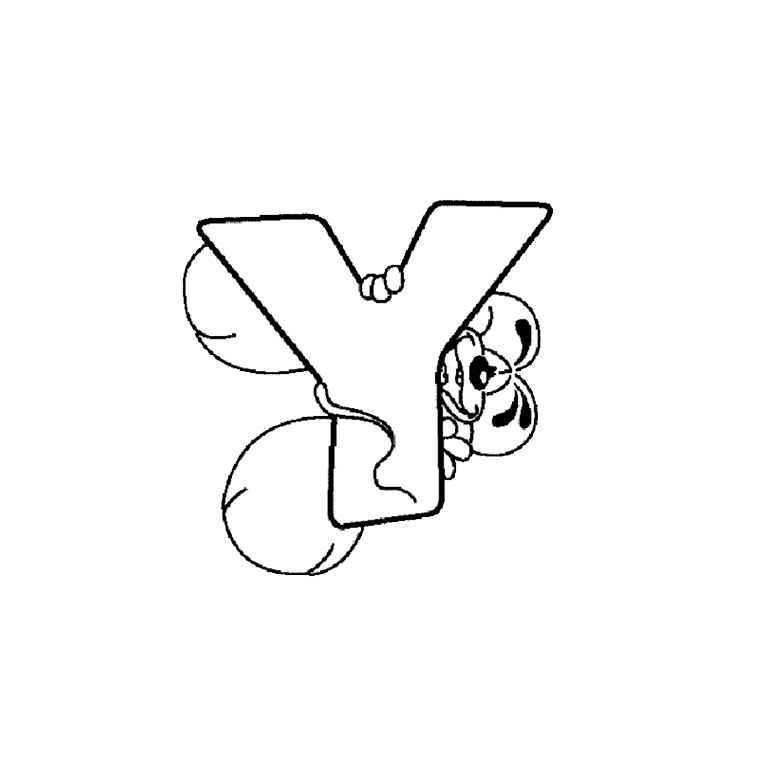 Coloriage Lettre Y - Alphabet à imprimer