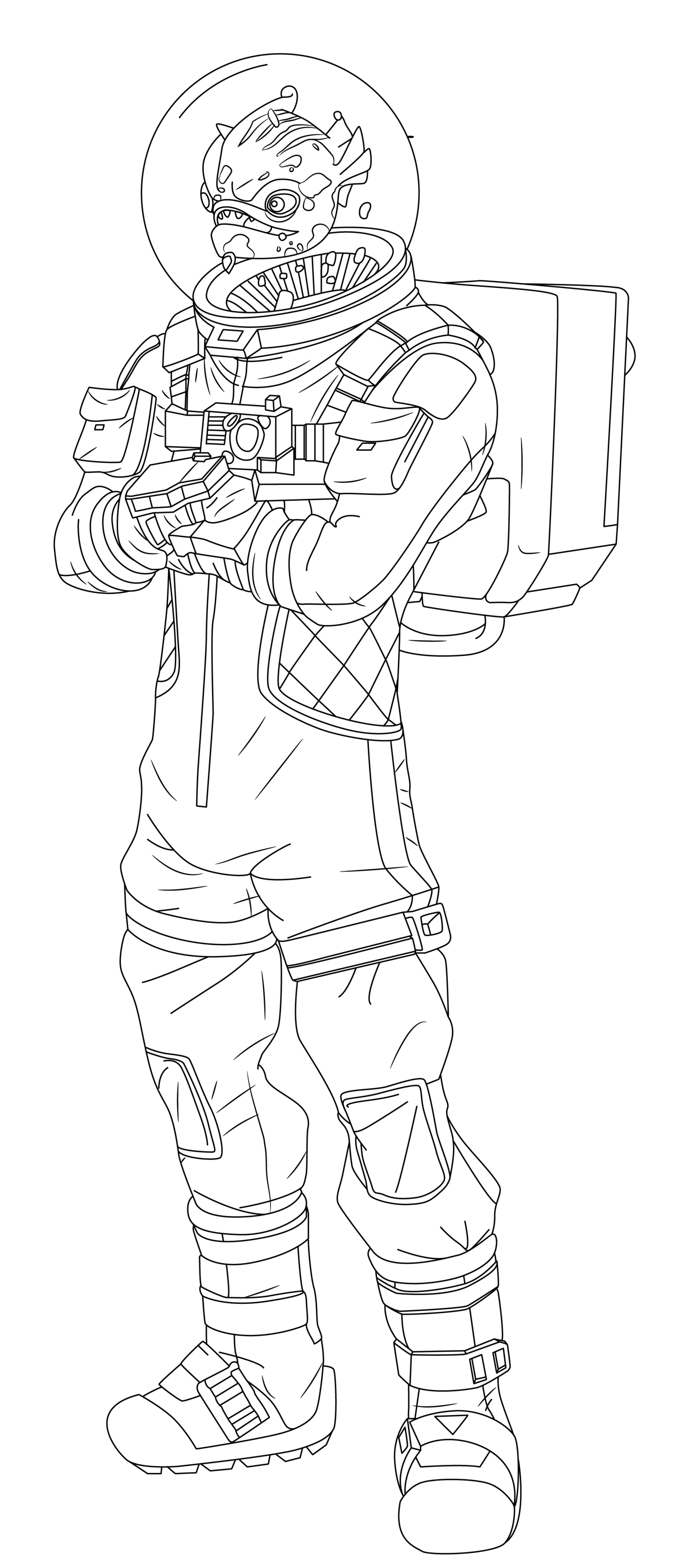 Coloriage Leviathan Fortnite Skin Hd - Fortnite à imprimer