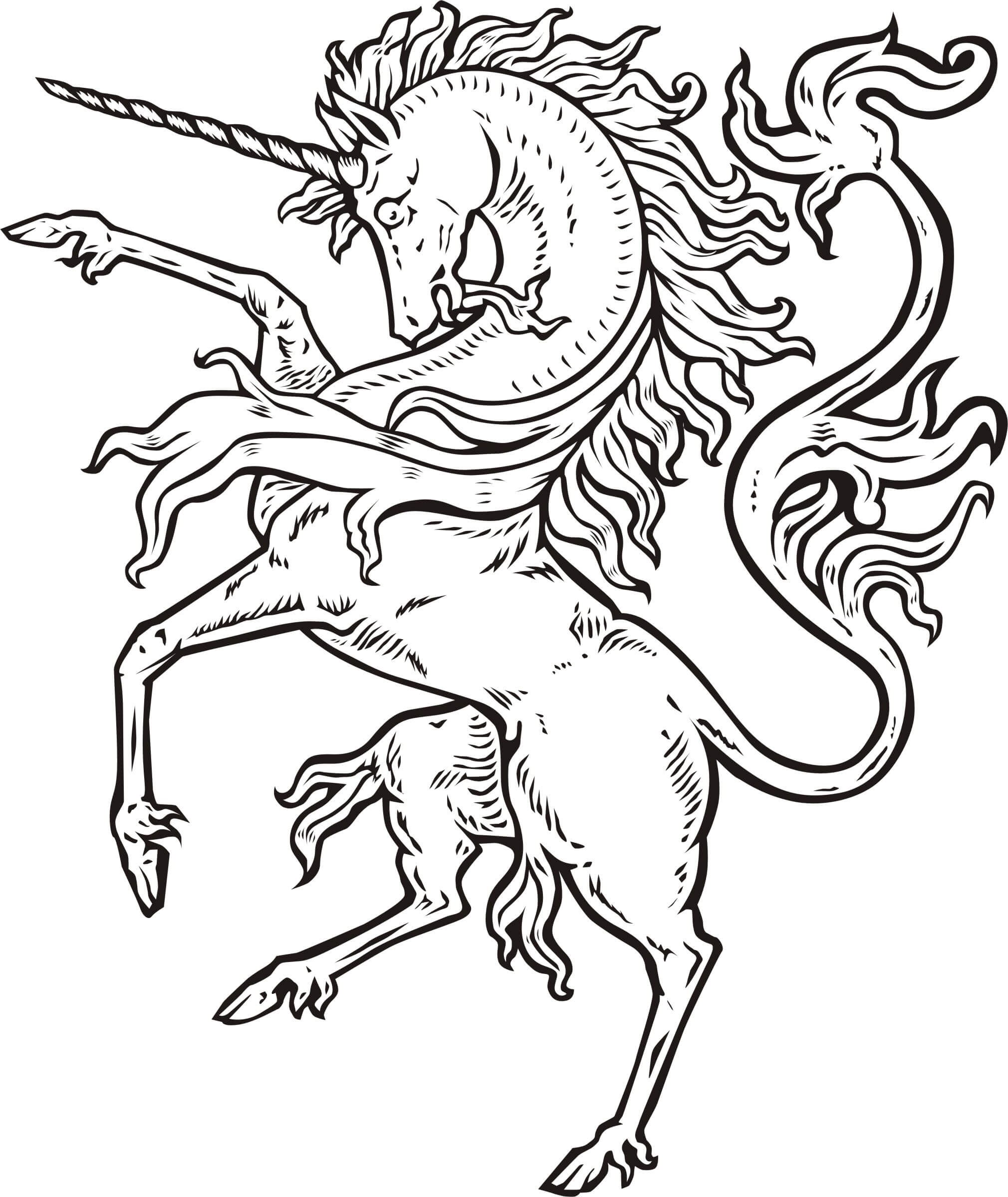 Coloriage Licorne