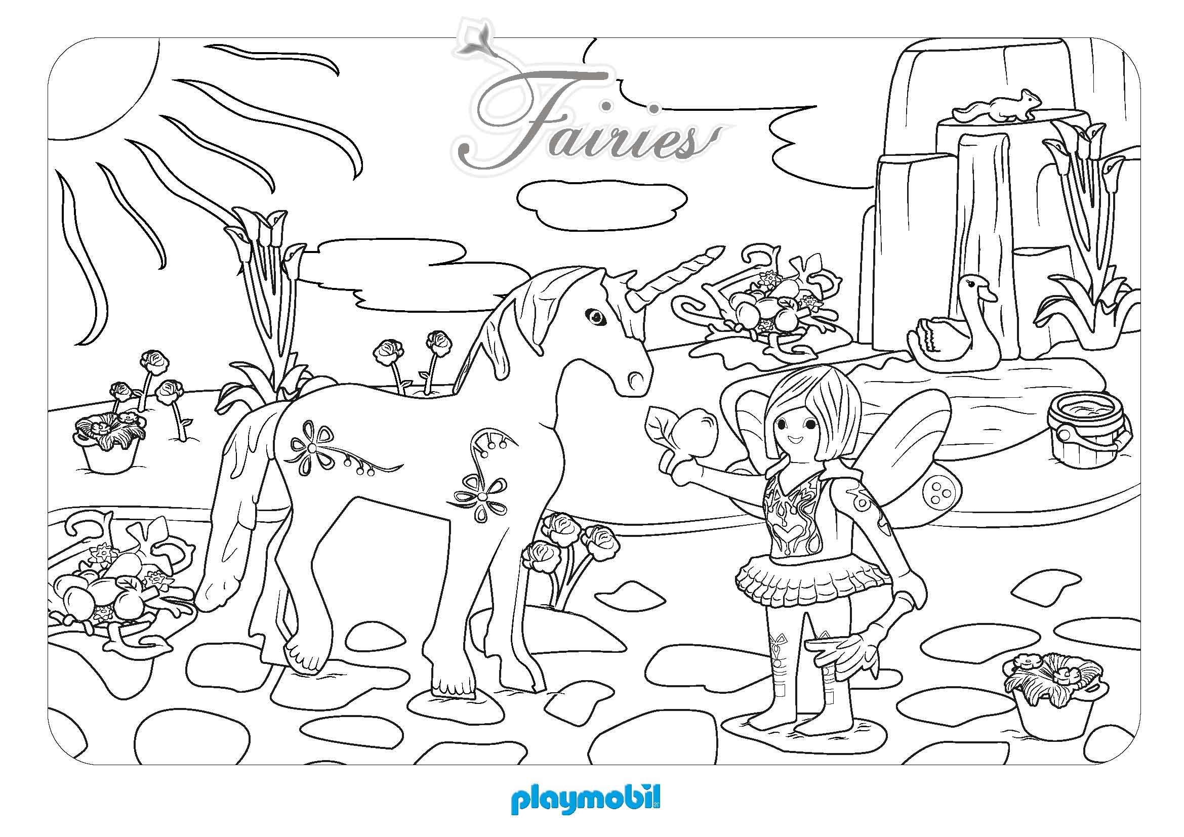 Coloriage Licorne enchantée aux grands yeux doux - Licorne à imprimer