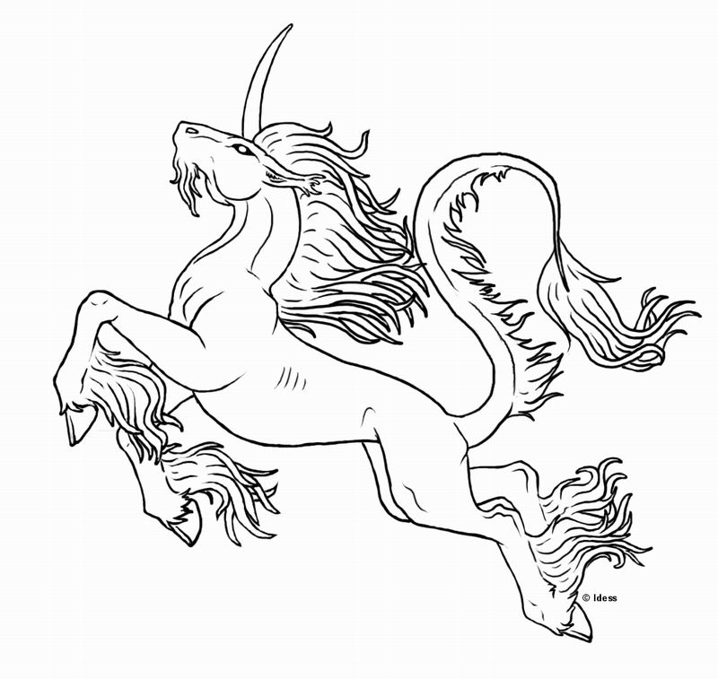 Coloriage Licorne Facile 11 - Licorne à imprimer