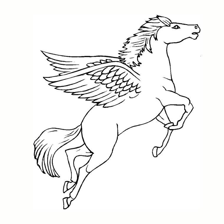 Coloriage Licorne Facile 12 - Licorne à imprimer