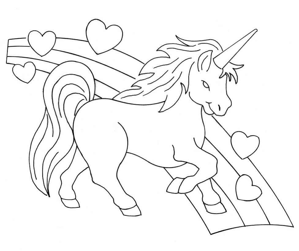 Coloriage Licorne Facile 14 - Licorne à imprimer