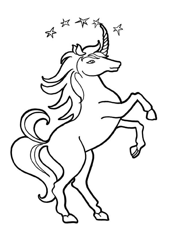 Coloriage Licorne Facile 15 - Licorne à imprimer