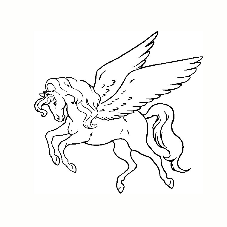 Coloriage Licorne Facile 3 - Licorne à imprimer