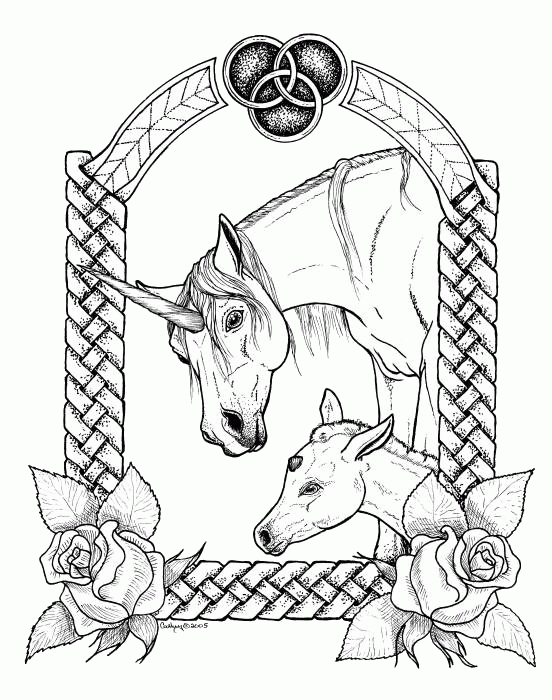 Coloriage Licorne Facile 4 - Licorne à imprimer