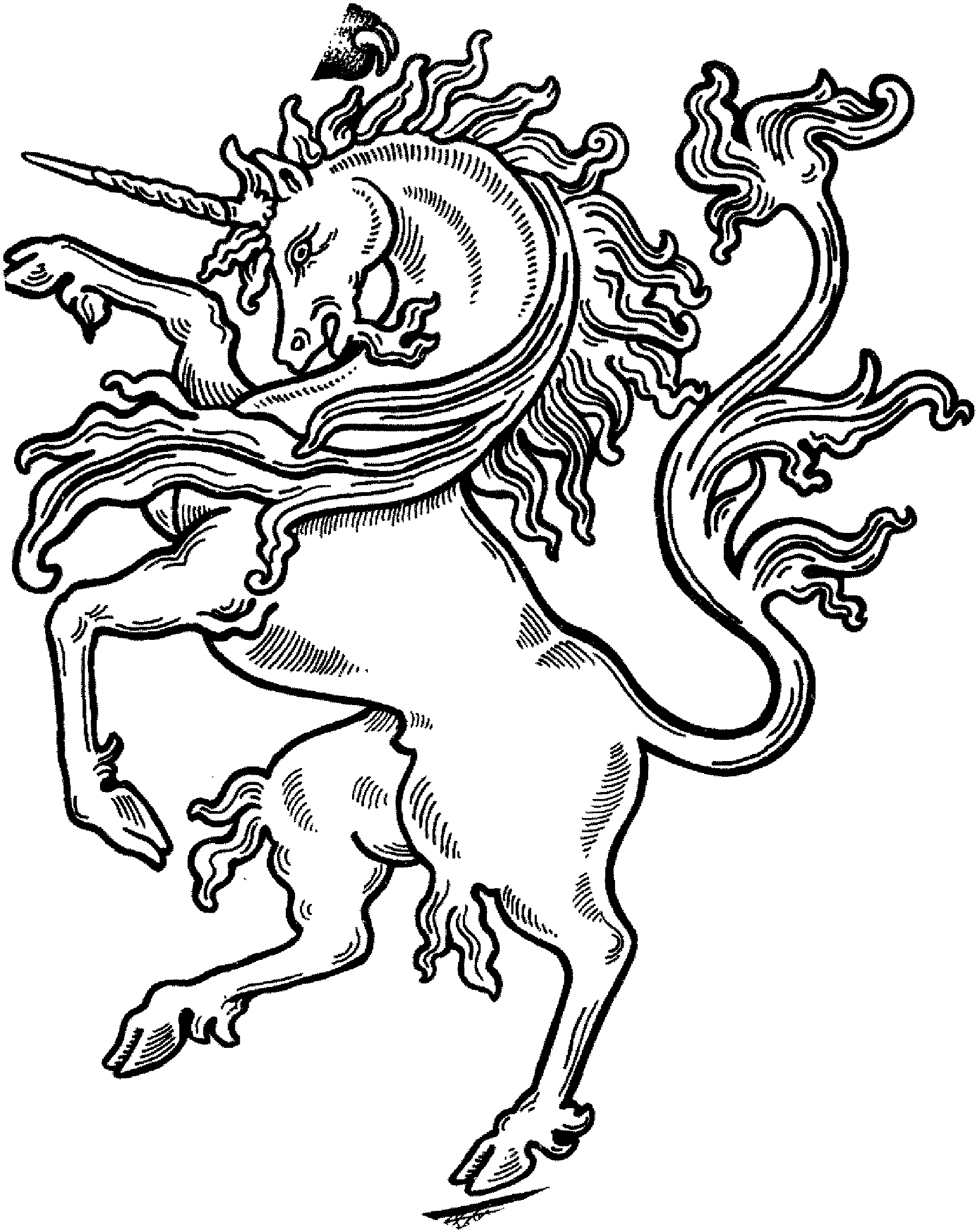 Coloriage Licorne Facile 5 - Licorne à imprimer