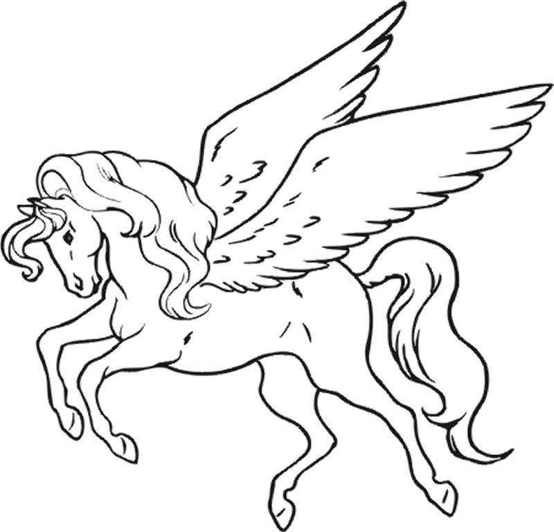 Coloriage Licorne Facile 7 - Licorne à imprimer
