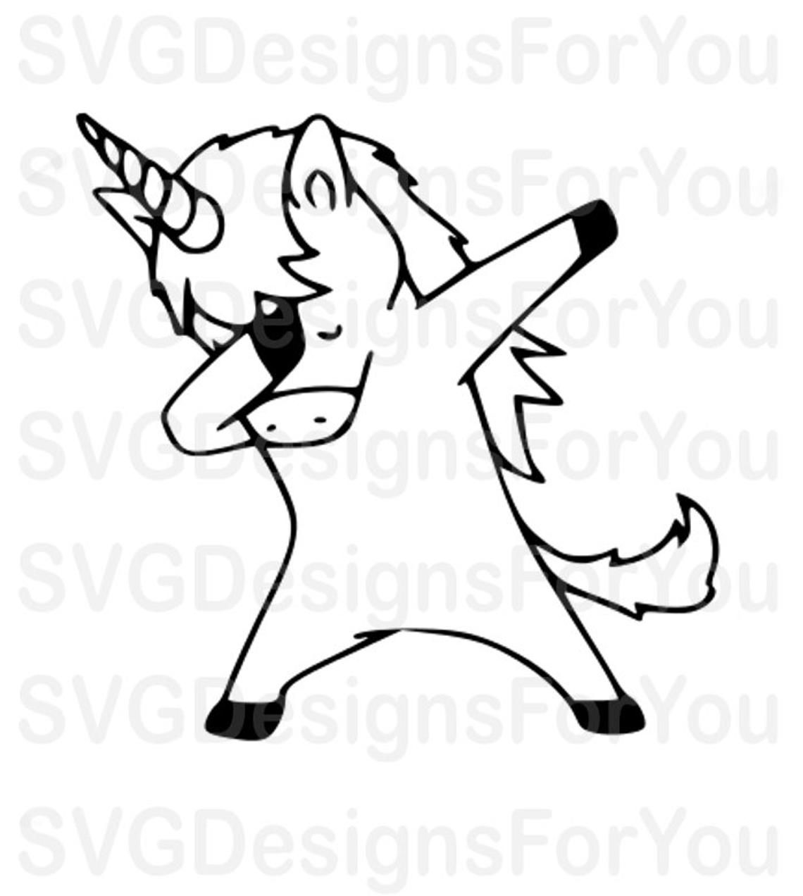 Coloriage Licorne Fait Un Dab - Licorne à imprimer