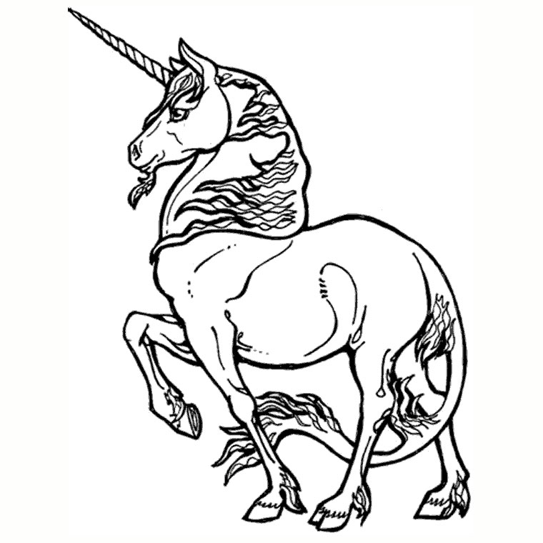 Coloriage Licorne Kawaii 17 - Licorne à imprimer