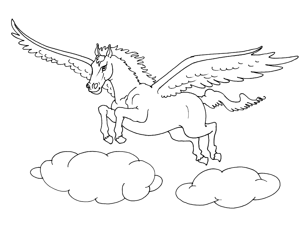Coloriage Licorne Kawaii aux grands yeux expressifs - Licorne à imprimer