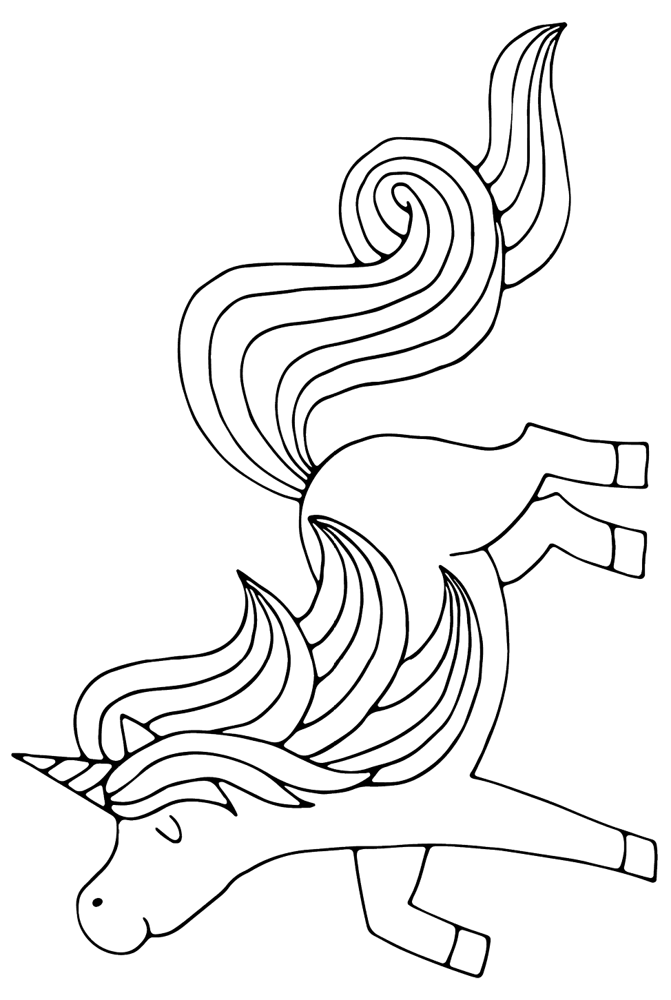Coloriage Licorne Magique Pour Princesse A4 - Licorne à imprimer