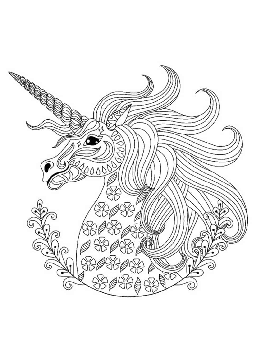 Coloriage Licorne Mandala Anti Stress Pour Adulte - Licorne à imprimer