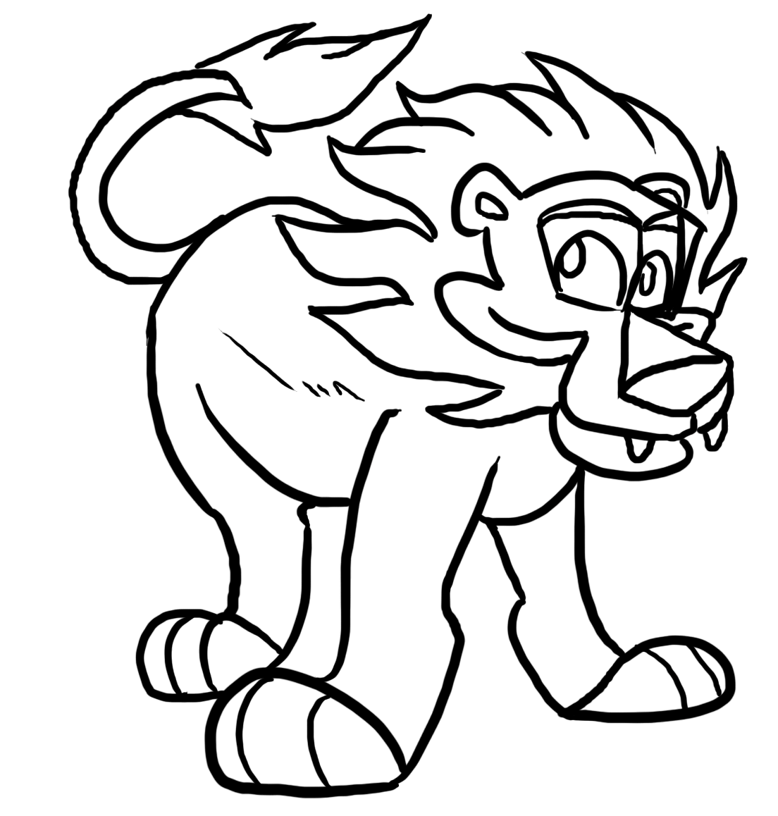 Coloriage Lion By Mekki - Lion à imprimer