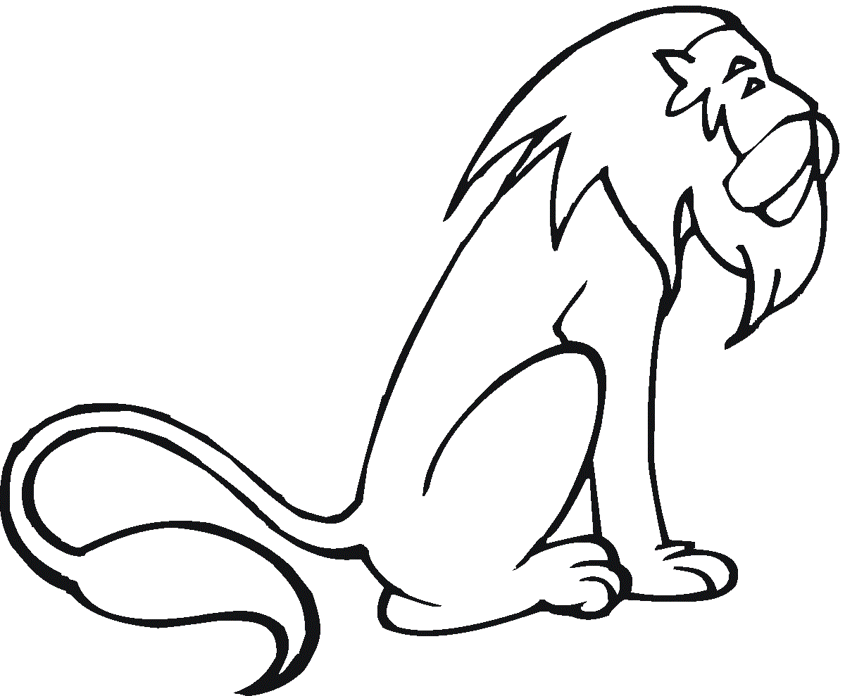 Coloriage Lion Unpeu Epuise - Lion à imprimer