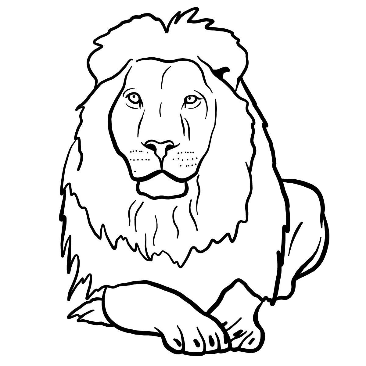 Coloriage Lionne Animal Agregaire - Animaux sauvages à imprimer