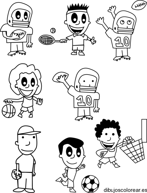 Coloriage Liste De Sports - Sport à imprimer