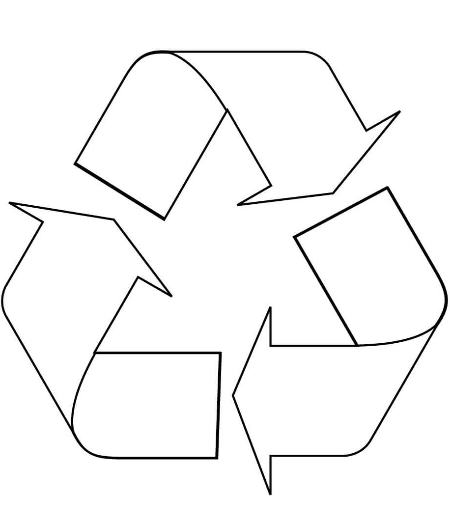Coloriage Logo Recyclage - Jour de la Terre à imprimer