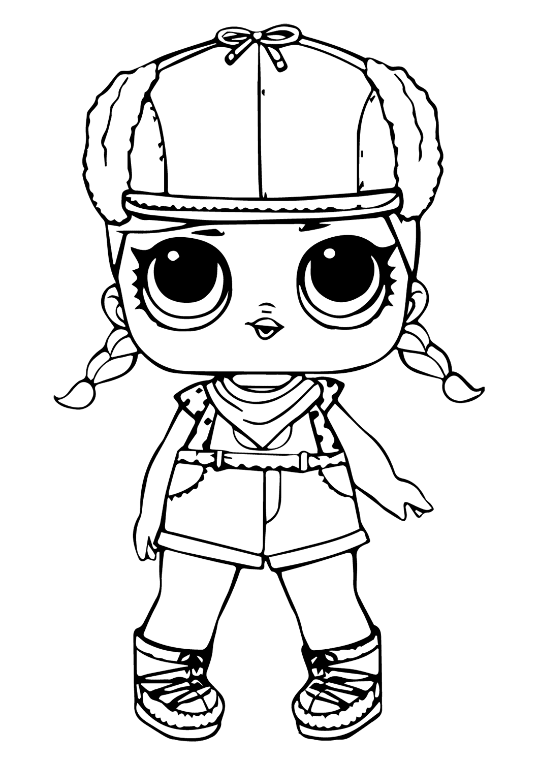 Coloriage Lol Doll Brrr Bb - Poupée LOL Surprise Hair Goals à imprimer