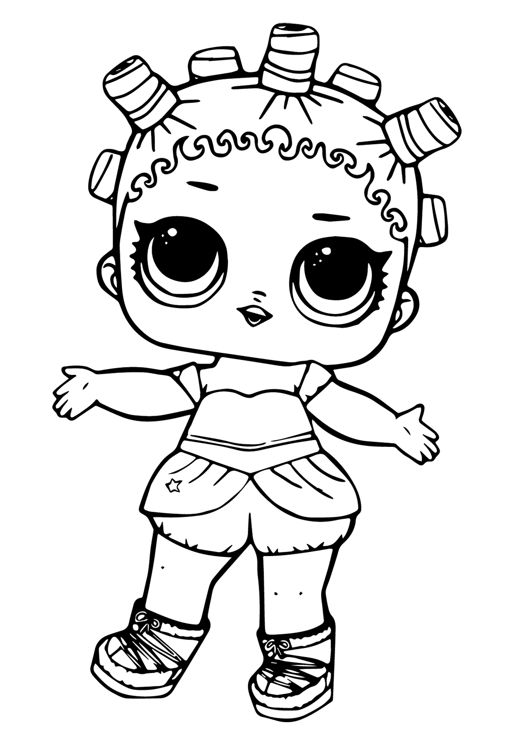 Coloriage Lol Doll Cosmic Queen - Poupée LOL Surprise Hair Goals à imprimer