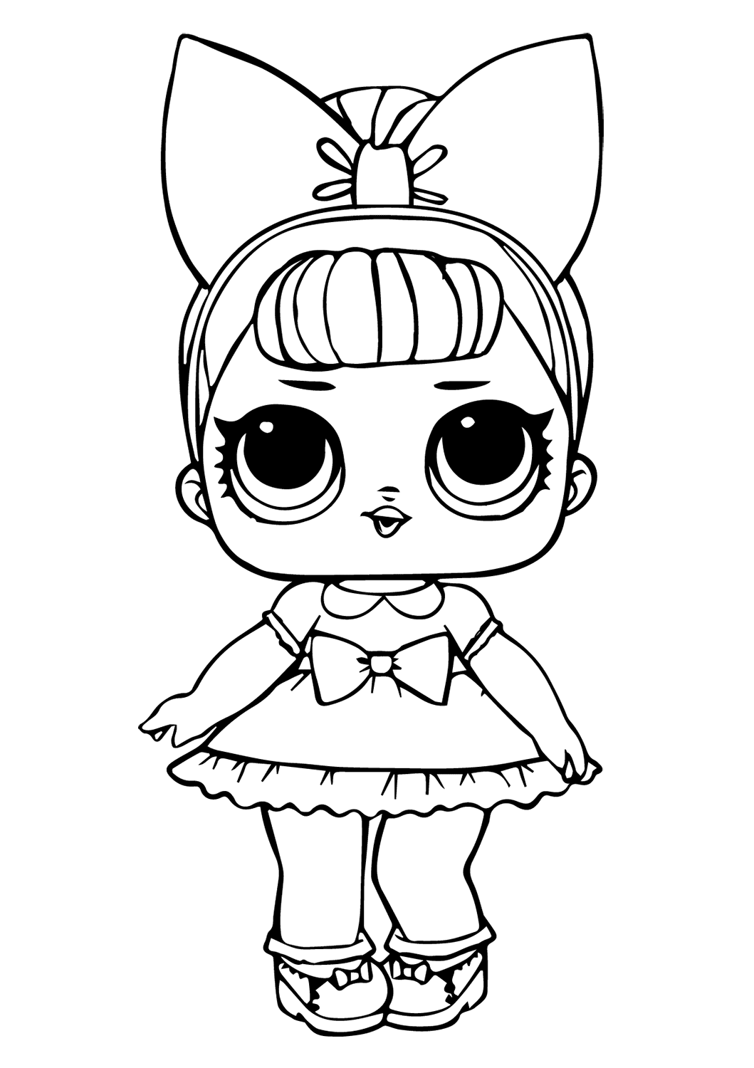Coloriage Lol Doll Fancy Glitter - Poupée LOL Surprise Hair Goals à imprimer
