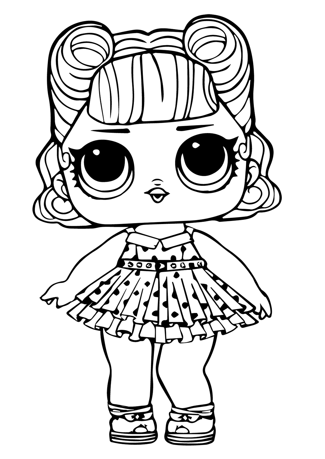 Coloriage Lol Doll Jitterbug - Poupée LOL Surprise Hair Goals à imprimer