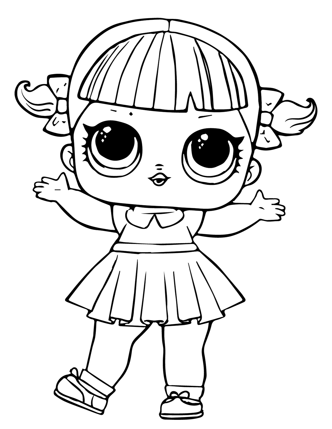 Coloriage Lol Doll Line Dancer - Poupée LOL Surprise Hair Goals à imprimer