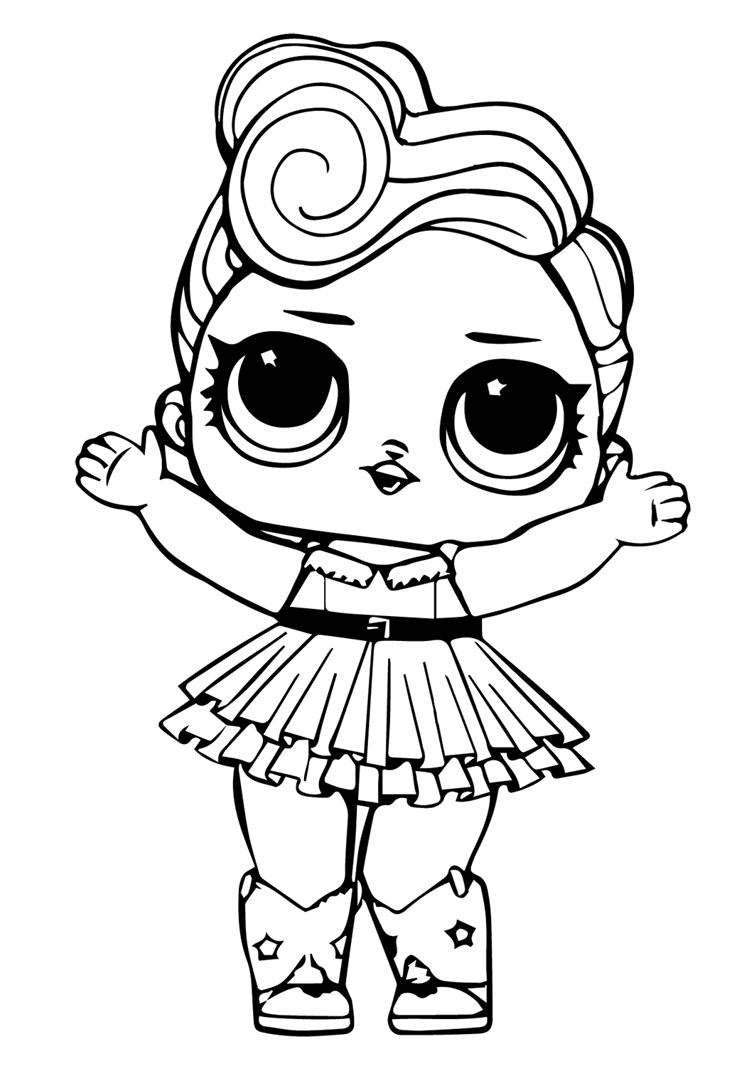 Coloriage Lol Doll Luxe - Poupée LOL Surprise Hair Goals à imprimer
