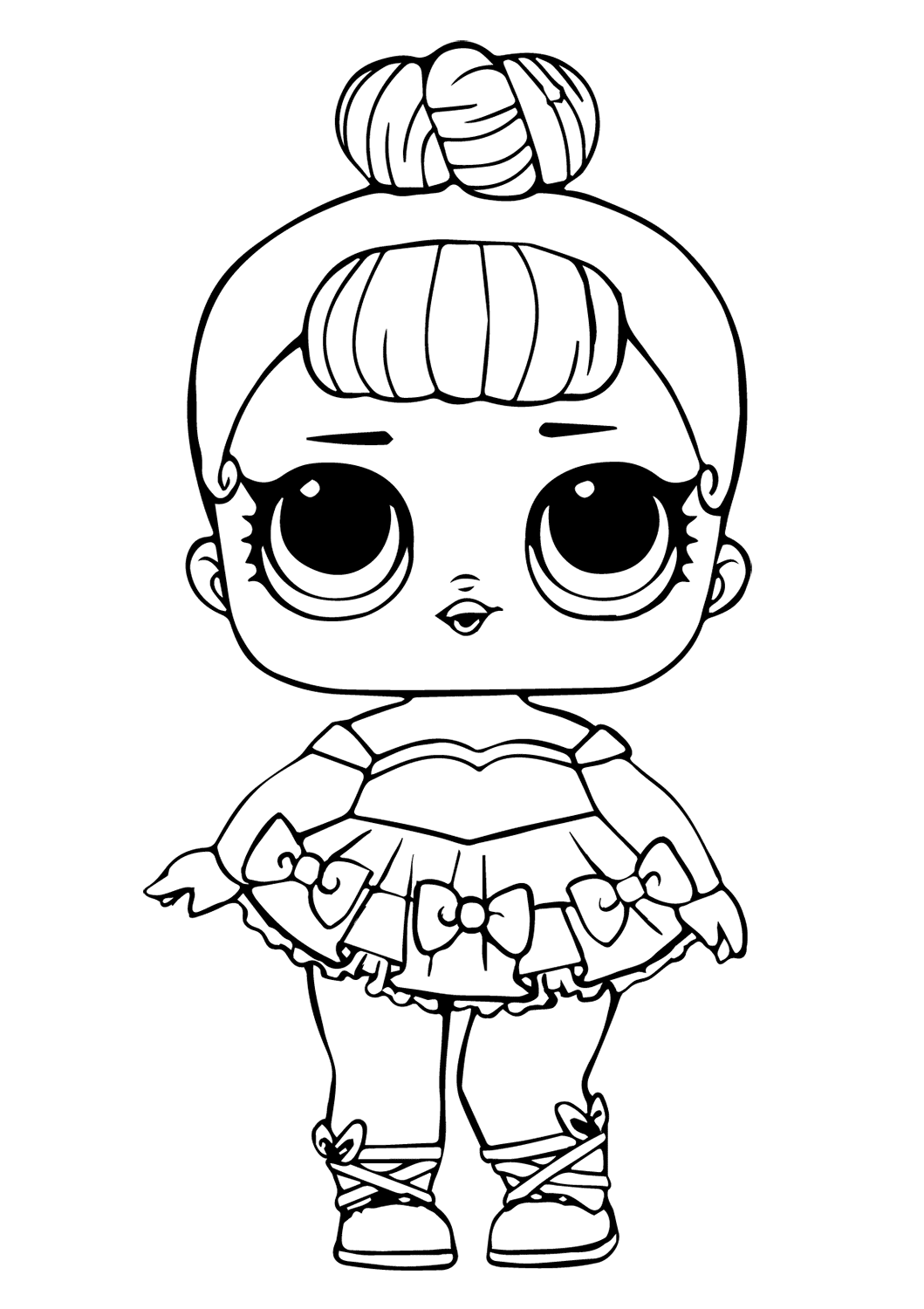 Coloriage Lol Doll Miss Baby Glitter - Poupée LOL Surprise Hair Goals à imprimer