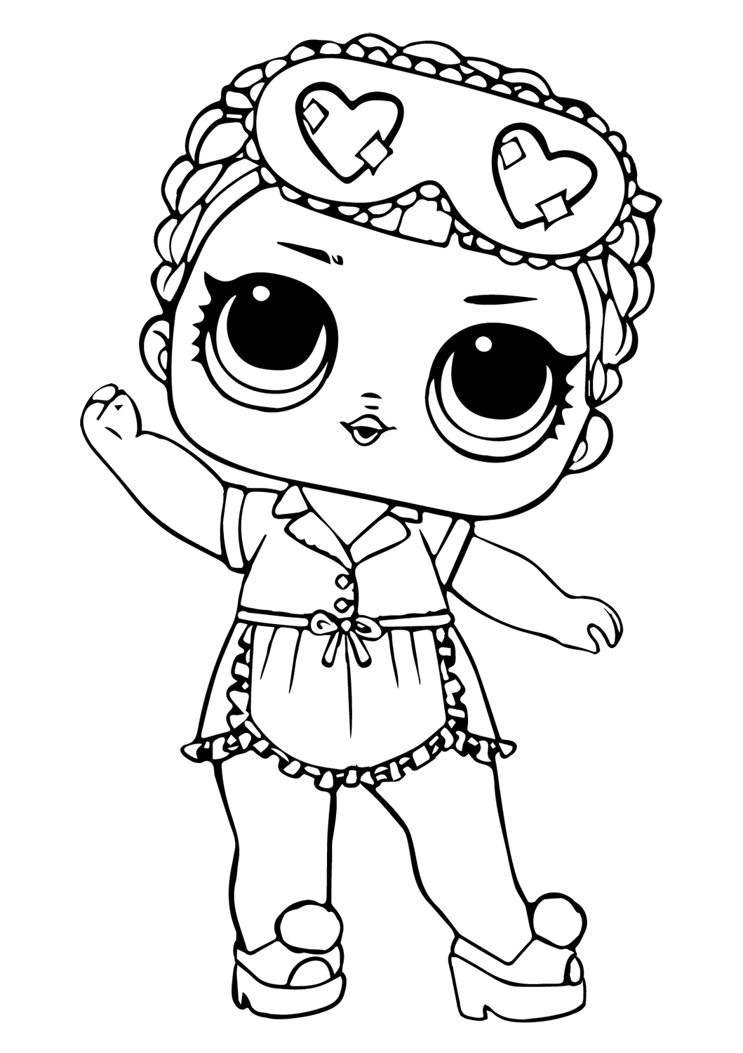 Coloriage Bébé endormi LOL Surprise - Poupée LOL Surprise Hair Goals à imprimer