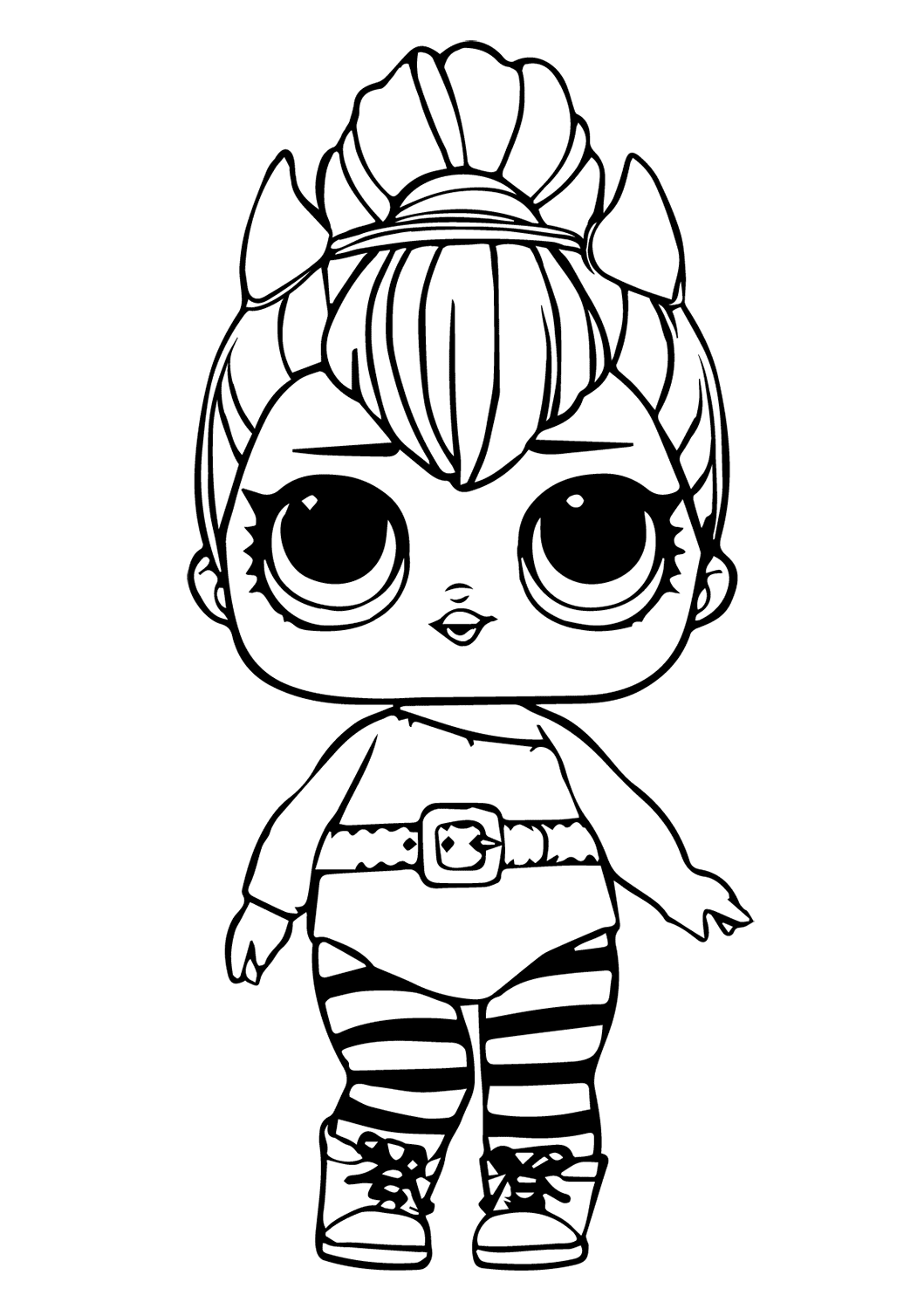 Coloriage Lol Doll Spice - Poupée LOL Surprise Hair Goals à imprimer