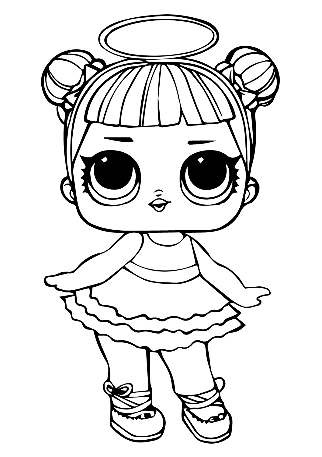Coloriage Lol Doll Sugar - Poupée LOL Surprise Hair Goals à imprimer